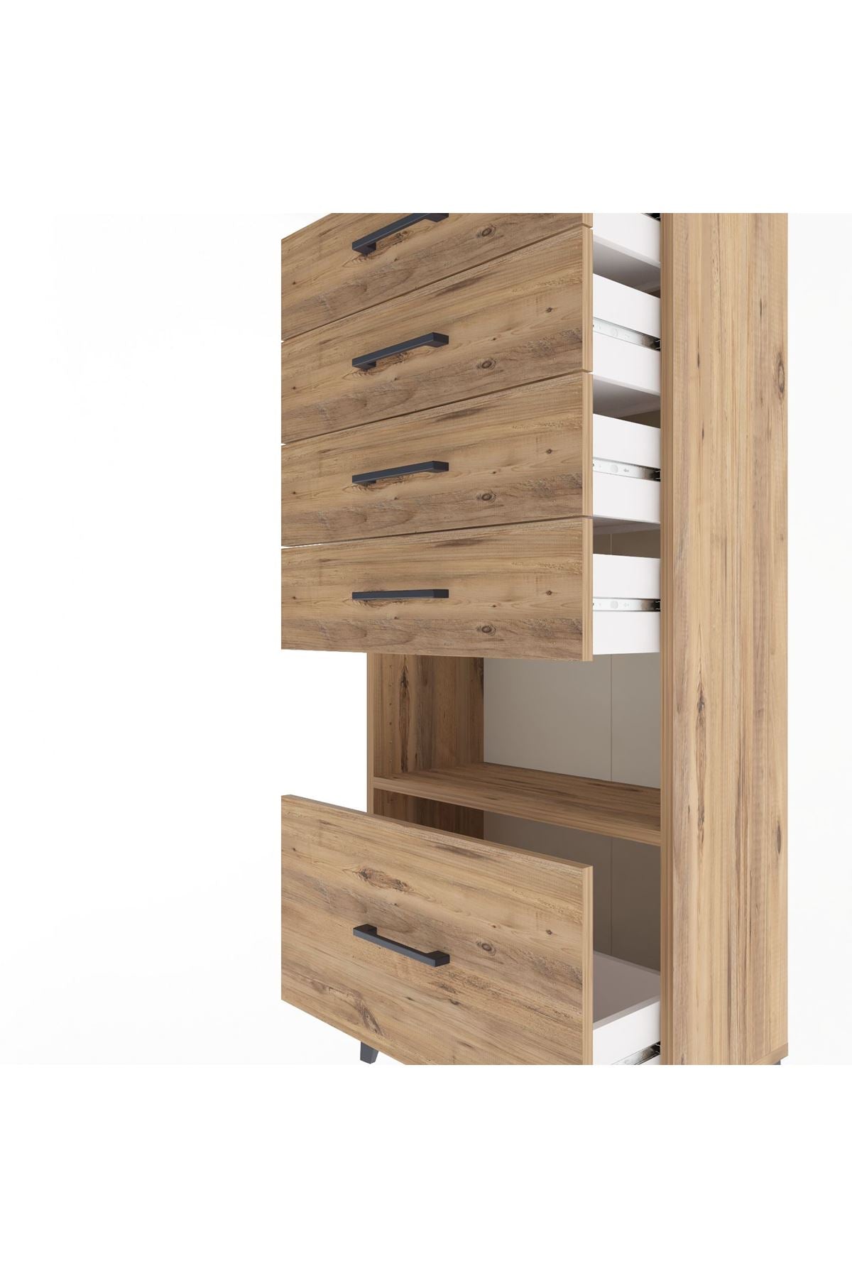 Arges Dolap Tek Raflı 5 Çekmeceli 60x30x134 - S17M078V9A