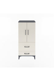 Arges Dolap Tek Raflı 2 Çekmeceli 2 Kapaklı 60x30x134 - S17M079V4A