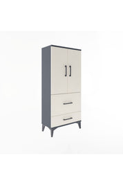 Arges Dolap Tek Raflı 2 Çekmeceli 2 Kapaklı 60x30x134 - S17M079V4A