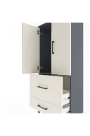 Arges Dolap Tek Raflı 2 Çekmeceli 2 Kapaklı 60x30x134 - S17M079V4A