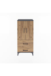Arges Dolap Tek Raflı 2 Çekmeceli 2 Kapaklı 60x30x134 - S17M079V6A