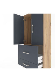 Arges Dolap Tek Raflı 2 Çekmeceli 2 Kapaklı 60x30x134 - S17M079V8A