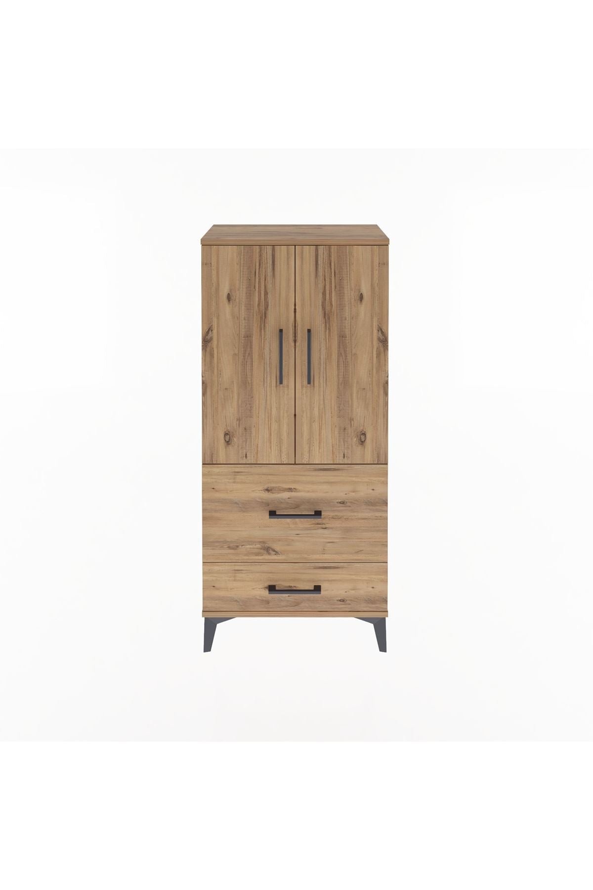Arges Dolap Tek Raflı 2 Çekmeceli 2 Kapaklı 60x30x134 - S17M079V9A