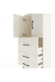 Arges Dolap Tek Raflı 3 Çekmeceli 2 Kapaklı 60x30x134 - S17M080V1A