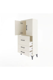 Arges Dolap Tek Raflı 3 Çekmeceli 2 Kapaklı 60x30x134 - S17M080V1A