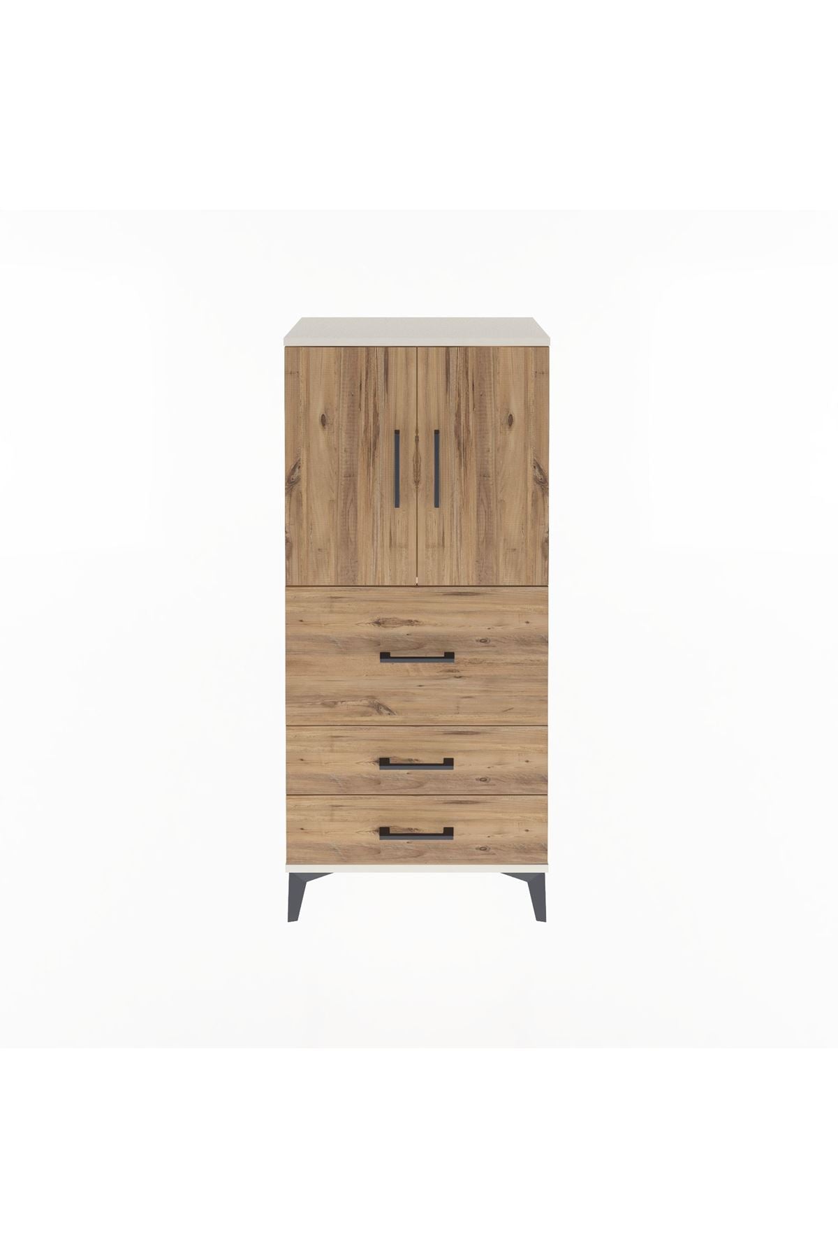Arges Dolap Tek Raflı 3 Çekmeceli 2 Kapaklı 60x30x134 - S17M080V3A