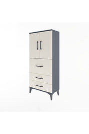 Arges Dolap Tek Raflı 3 Çekmeceli 2 Kapaklı 60x30x134 - S17M080V4A