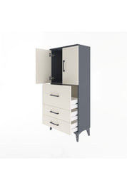 Arges Dolap Tek Raflı 3 Çekmeceli 2 Kapaklı 60x30x134 - S17M080V4A