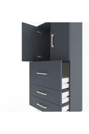 Arges Dolap Tek Raflı 3 Çekmeceli 2 Kapaklı 60x30x134 - S17M080V5A