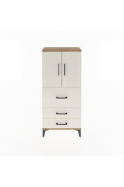 Arges Dolap Tek Raflı 3 Çekmeceli 2 Kapaklı 60x30x134 - S17M080V7A