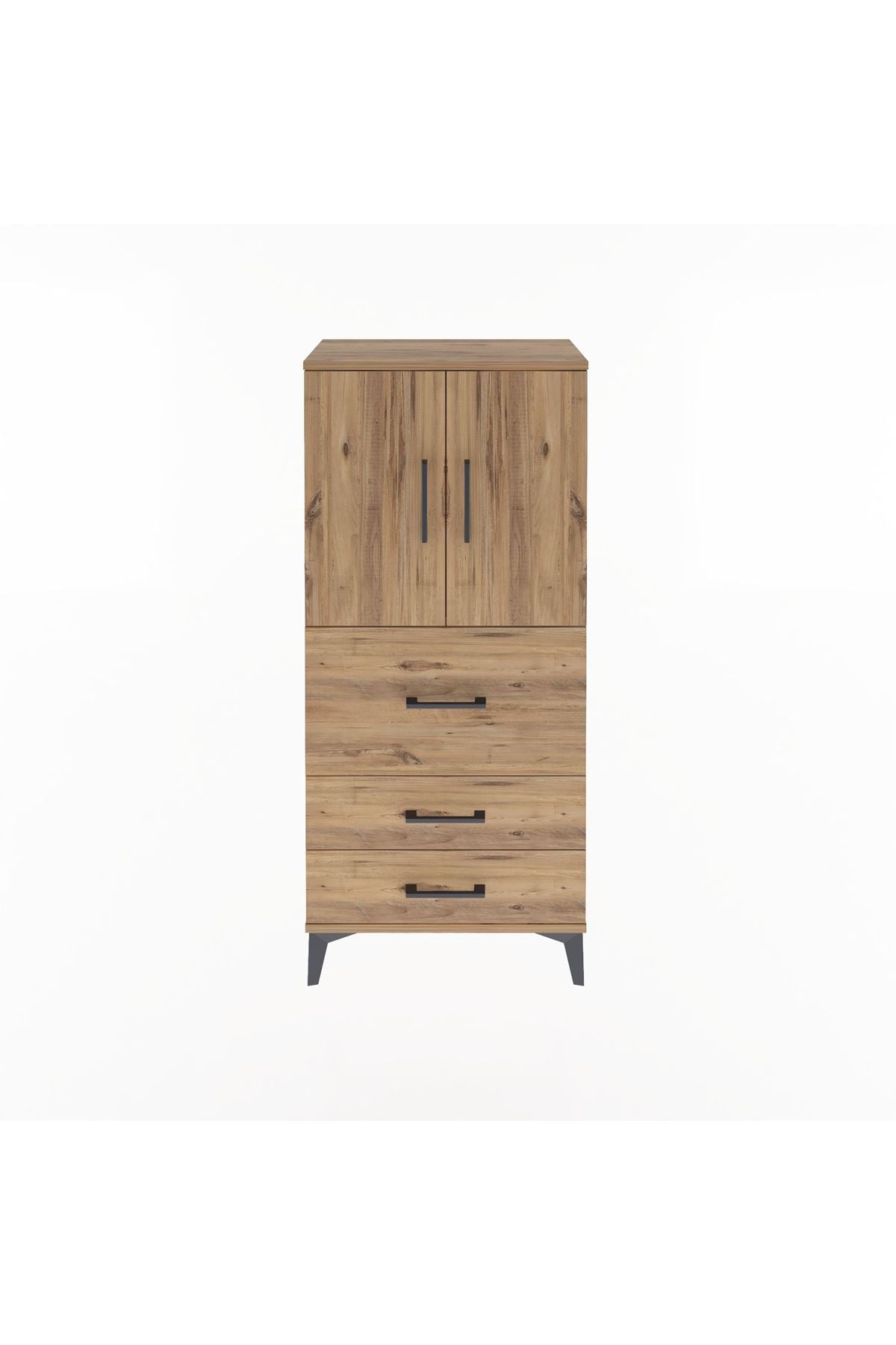 Arges Dolap Tek Raflı 3 Çekmeceli 2 Kapaklı 60x30x134 - S17M080V9A