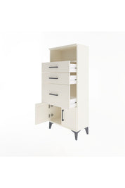 Arges Dolap Tek Raflı 3 Çekmeceli 2 Kapaklı 60x30x134 - S17M081V1A