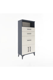 Arges Dolap Tek Raflı 3 Çekmeceli 2 Kapaklı 60x30x134 - S17M081V4A