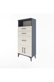 Arges Dolap Tek Raflı 3 Çekmeceli 2 Kapaklı 60x30x134 - S17M081V4A