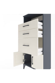 Arges Dolap Tek Raflı 3 Çekmeceli 2 Kapaklı 60x30x134 - S17M081V4A