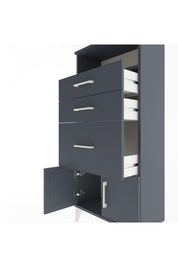 Arges Dolap Tek Raflı 3 Çekmeceli 2 Kapaklı 60x30x134 - S17M081V5A