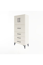 Arges Dolap Tek Raflı 4 Çekmeceli 2 Kapaklı 60x30x134 - S17M082V1A