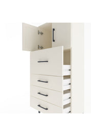 Arges Dolap Tek Raflı 4 Çekmeceli 2 Kapaklı 60x30x134 - S17M082V1A