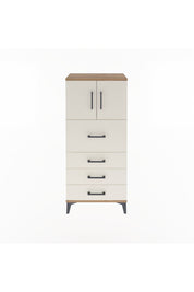 Arges Dolap Tek Raflı 4 Çekmeceli 2 Kapaklı 60x30x134 - S17M082V7A