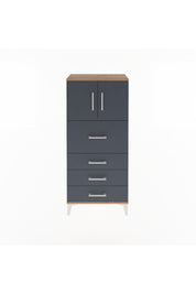 Arges Dolap Tek Raflı 4 Çekmeceli 2 Kapaklı 60x30x134 - S17M082V8A