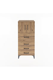 Arges Dolap Tek Raflı 4 Çekmeceli 2 Kapaklı 60x30x134 - S17M082V9A