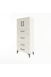 Arges Dolap Tek Raflı 4 Çekmeceli 2 Kapaklı 60x30x134 - S17M083V1A