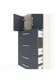 Arges Dolap Tek Raflı 4 Çekmeceli 2 Kapaklı 60x30x134 - S17M083V2A