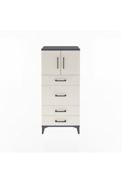 Arges Dolap Tek Raflı 4 Çekmeceli 2 Kapaklı 60x30x134 - S17M083V4A