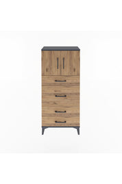 Arges Dolap Tek Raflı 4 Çekmeceli 2 Kapaklı 60x30x134 - S17M083V6A