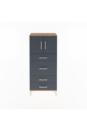 Arges Dolap Tek Raflı 4 Çekmeceli 2 Kapaklı 60x30x134 - S17M083V8A