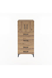 Arges Dolap Tek Raflı 4 Çekmeceli 2 Kapaklı 60x30x134 - S17M083V9A