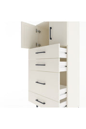 Arges Dolap Tek Raflı 4 Çekmeceli 2 Kapaklı 60x30x134 - S17M084V1A
