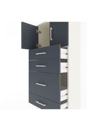 Arges Dolap Tek Raflı 4 Çekmeceli 2 Kapaklı 60x30x134 - S17M084V2A
