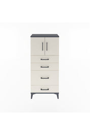 Arges Dolap Tek Raflı 4 Çekmeceli 2 Kapaklı 60x30x134 - S17M084V4A