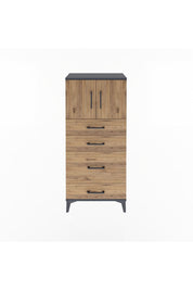 Arges Dolap Tek Raflı 4 Çekmeceli 2 Kapaklı 60x30x134 - S17M084V6A