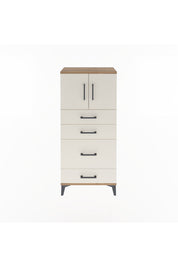 Arges Dolap Tek Raflı 4 Çekmeceli 2 Kapaklı 60x30x134 - S17M084V7A