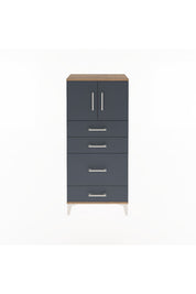 Arges Dolap Tek Raflı 4 Çekmeceli 2 Kapaklı 60x30x134 - S17M084V8A