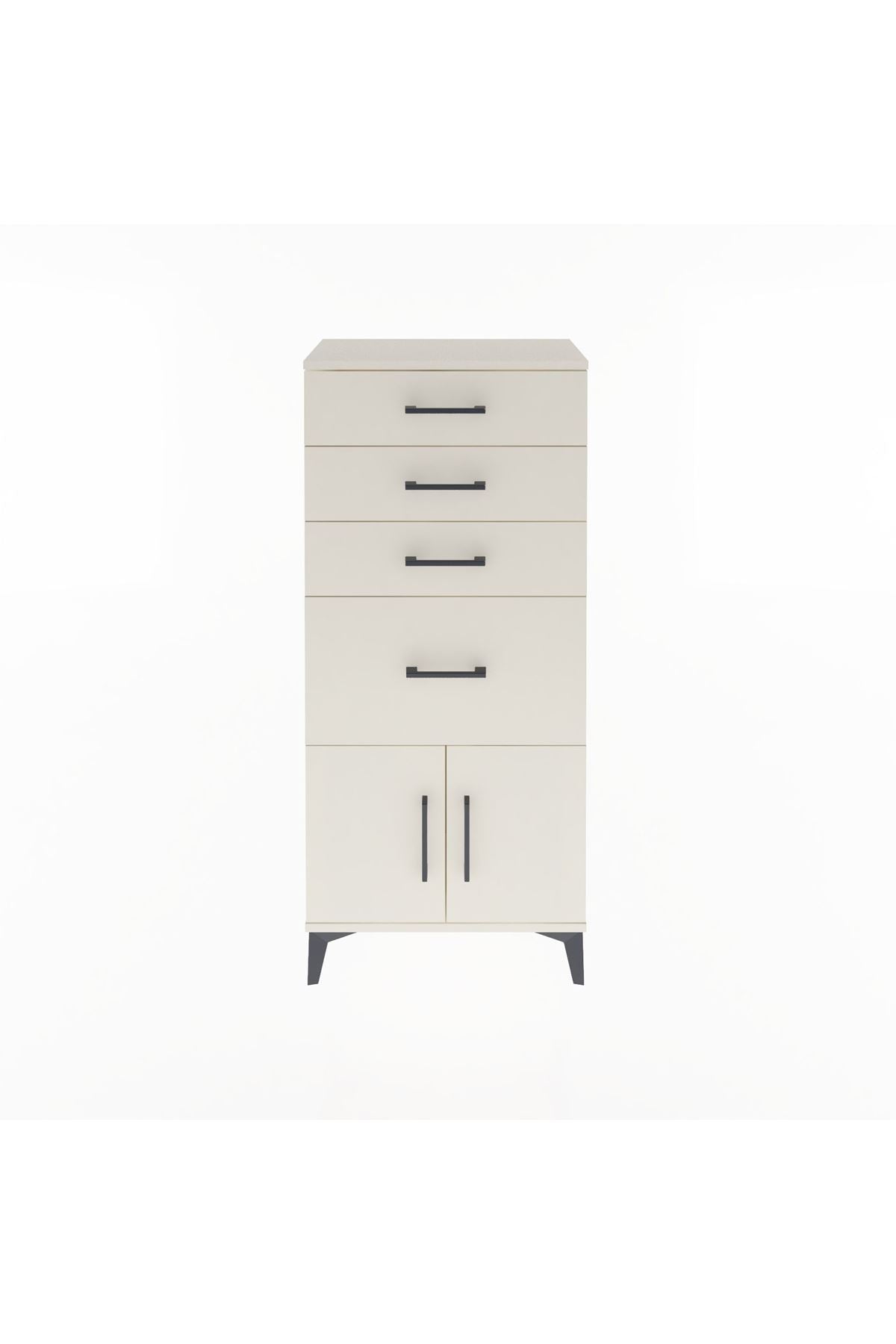 Arges Dolap 4 Çekmeceli 2 Kapaklı 60x30x134 - S17M085V1A