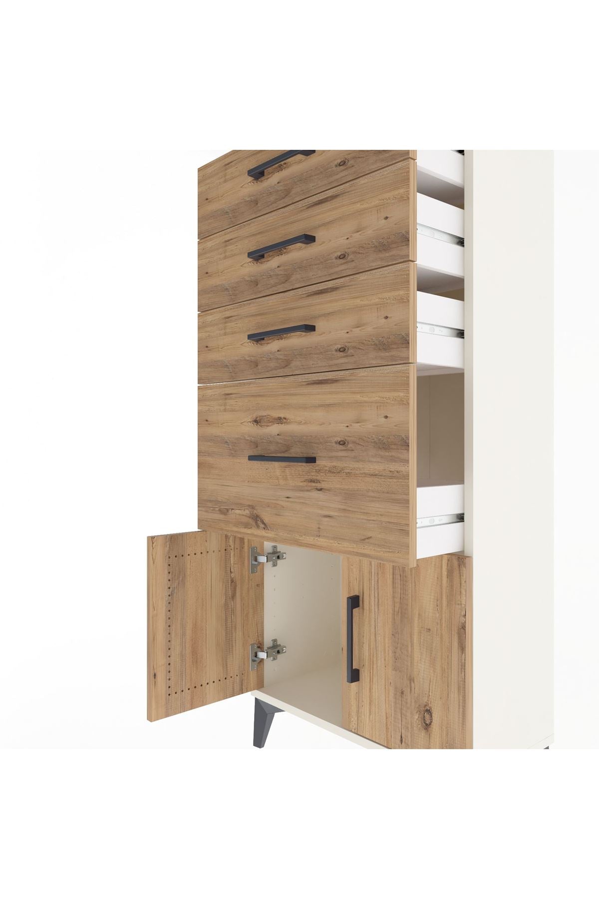 Arges Dolap 4 Çekmeceli 2 Kapaklı 60x30x134 - S17M085V3A
