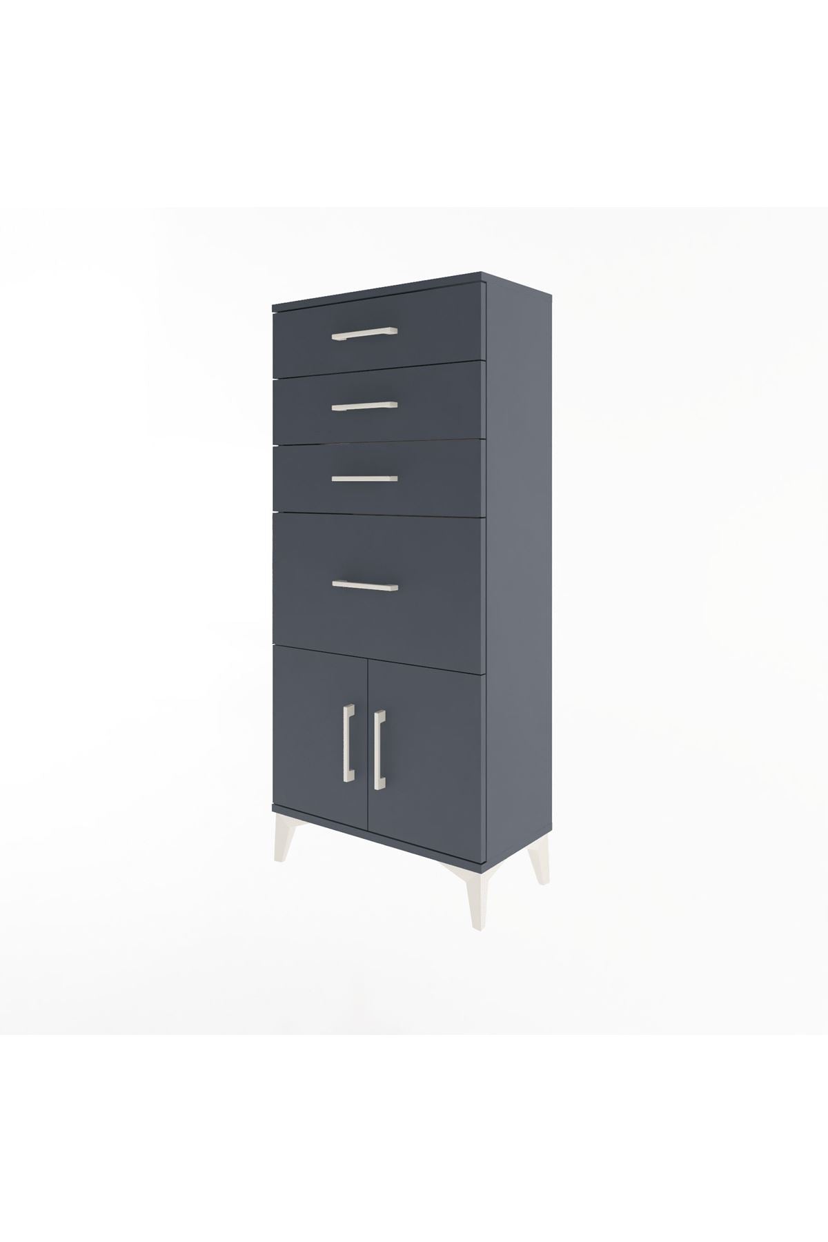 Arges Dolap 4 Çekmeceli 2 Kapaklı 60x30x134 - S17M085V5A