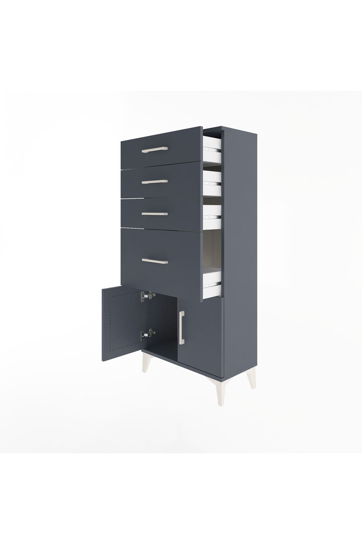 Arges Dolap 4 Çekmeceli 2 Kapaklı 60x30x134 - S17M085V5A
