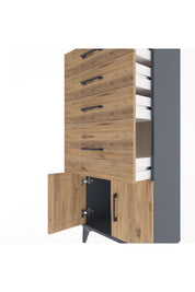 Arges Dolap 4 Çekmeceli 2 Kapaklı 60x30x134 - S17M085V6A