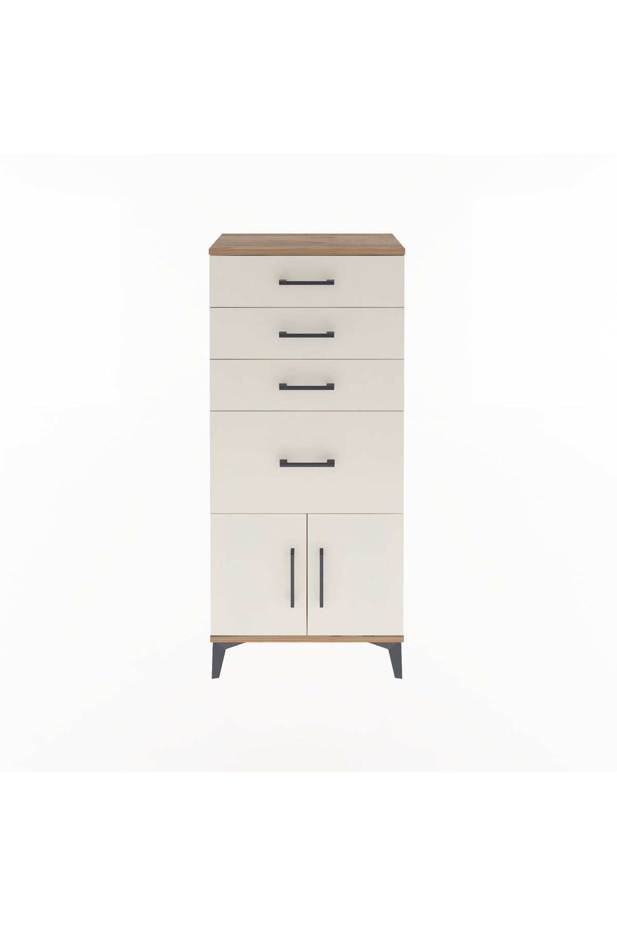 Arges Dolap 4 Çekmeceli 2 Kapaklı 60x30x134 - S17M085V7A