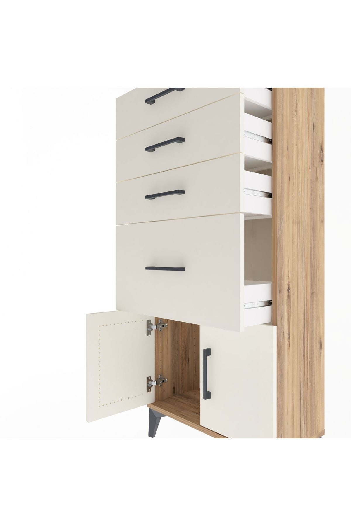 Arges Dolap 4 Çekmeceli 2 Kapaklı 60x30x134 - S17M085V7A
