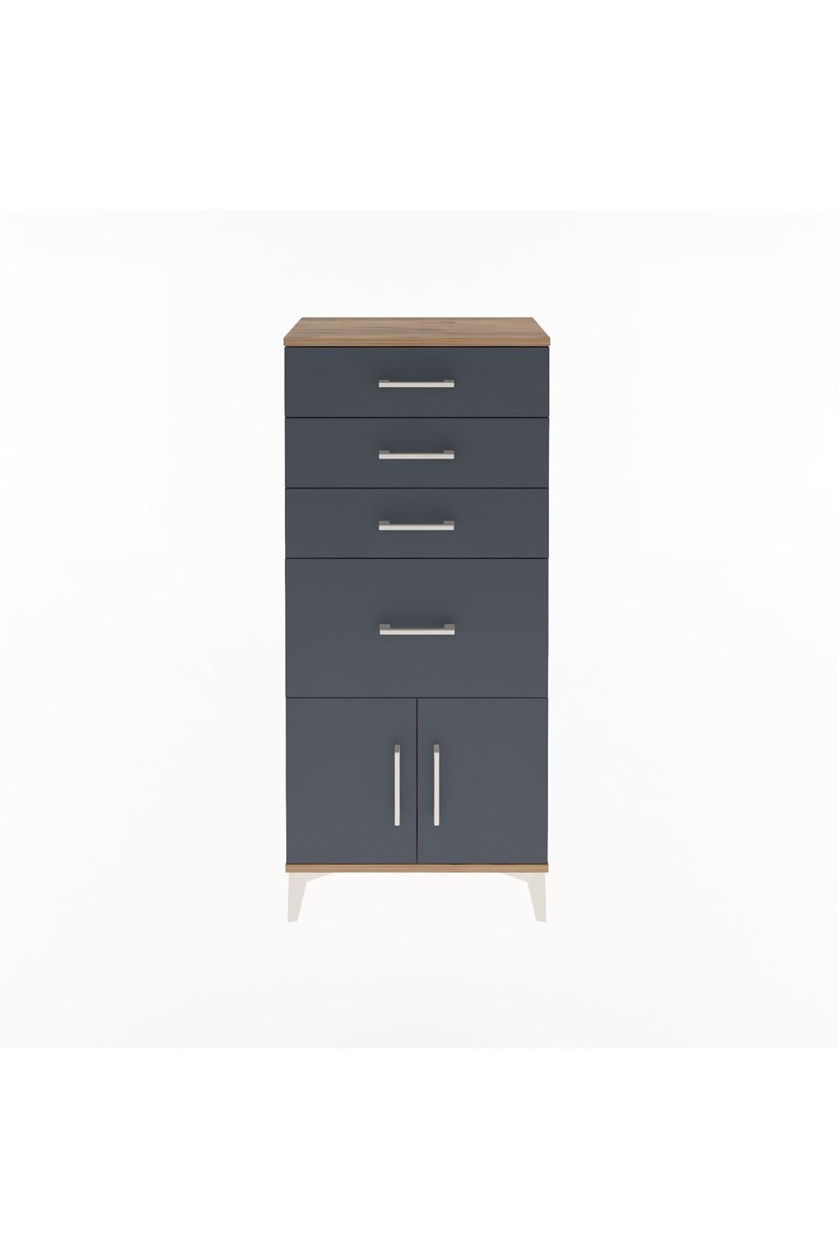 Arges Dolap 4 Çekmeceli 2 Kapaklı 60x30x134 - S17M085V8A