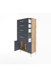 Arges Dolap 4 Çekmeceli 2 Kapaklı 60x30x134 - S17M085V8A