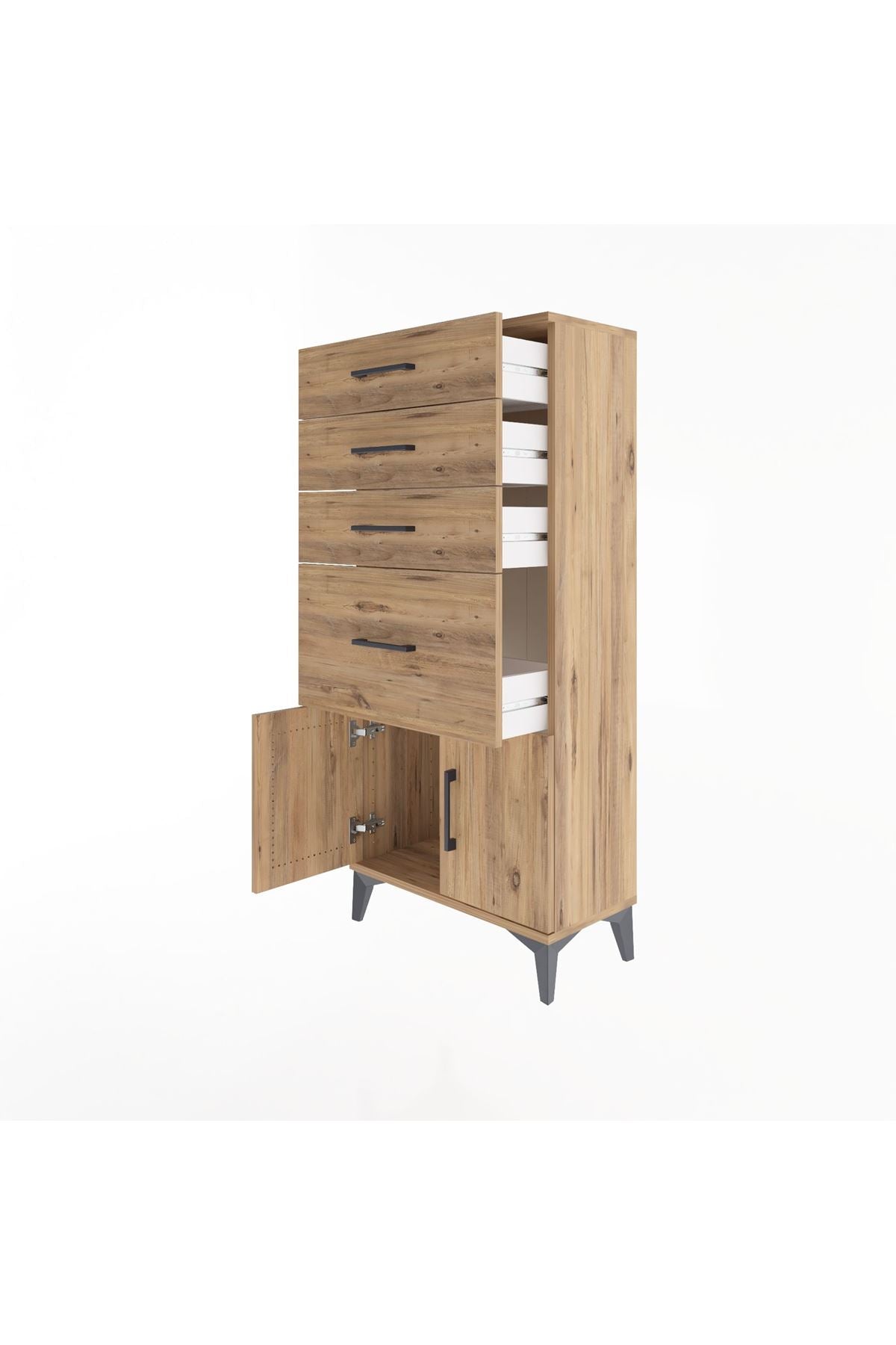 Arges Dolap 4 Çekmeceli 2 Kapaklı 60x30x134 - S17M085V9A