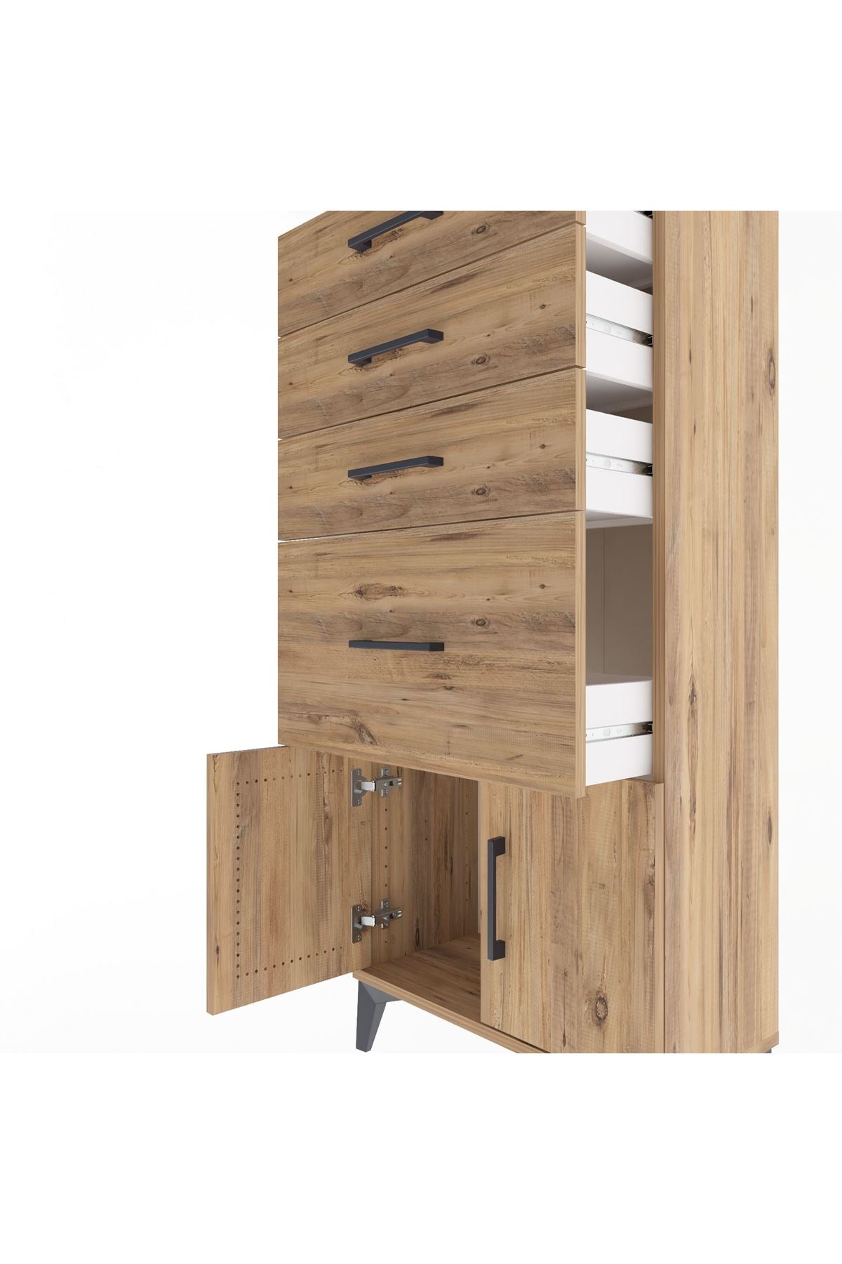 Arges Dolap 4 Çekmeceli 2 Kapaklı 60x30x134 - S17M085V9A