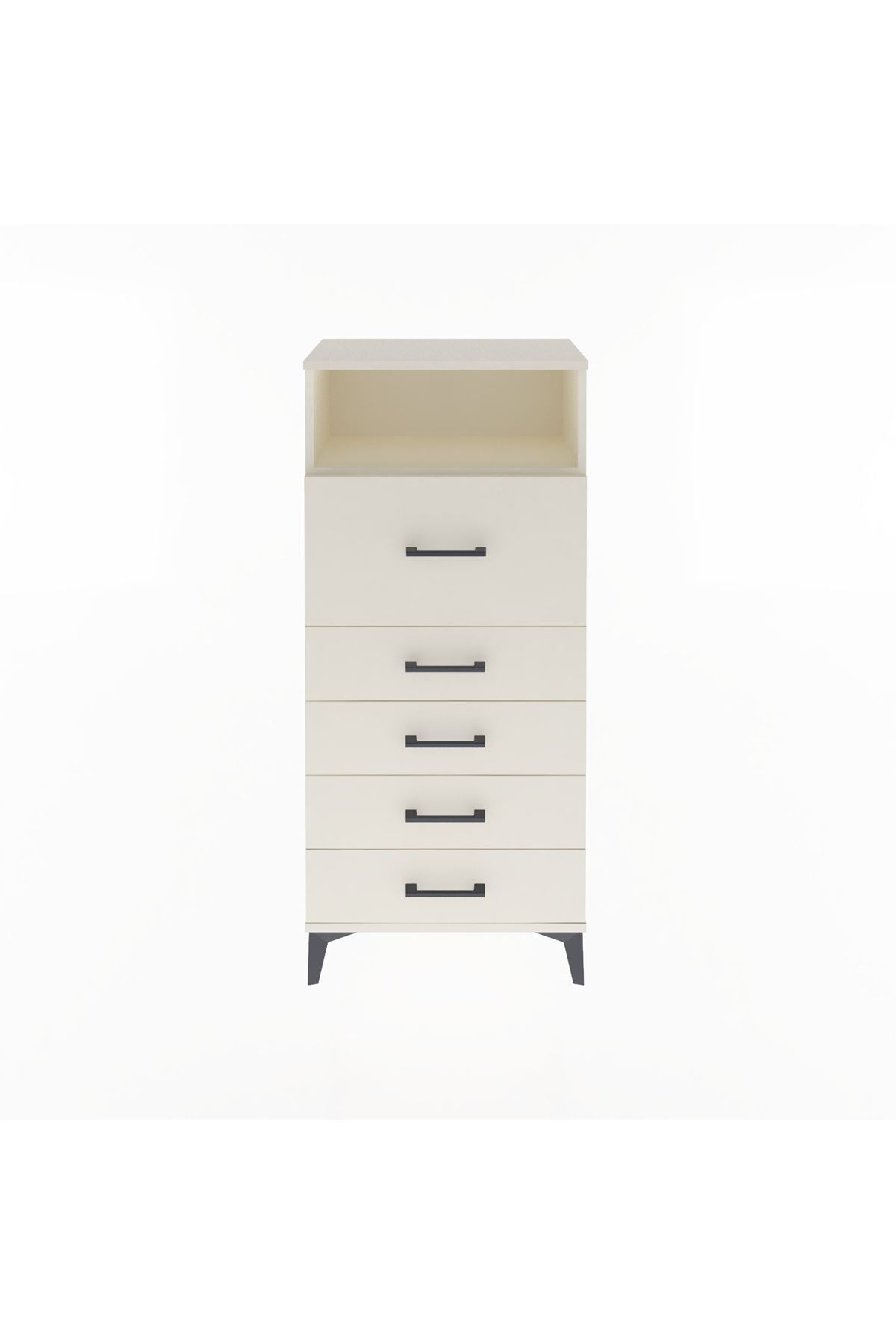 Arges Dolap Tek Raflı 5 Çekmeceli 60x30x134 - S17M086V1A