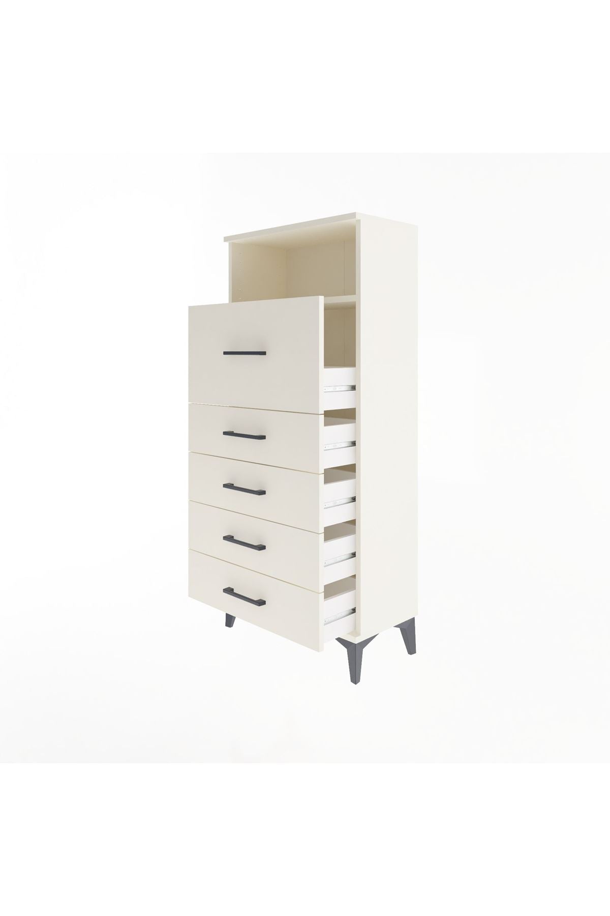 Arges Dolap Tek Raflı 5 Çekmeceli 60x30x134 - S17M086V1A